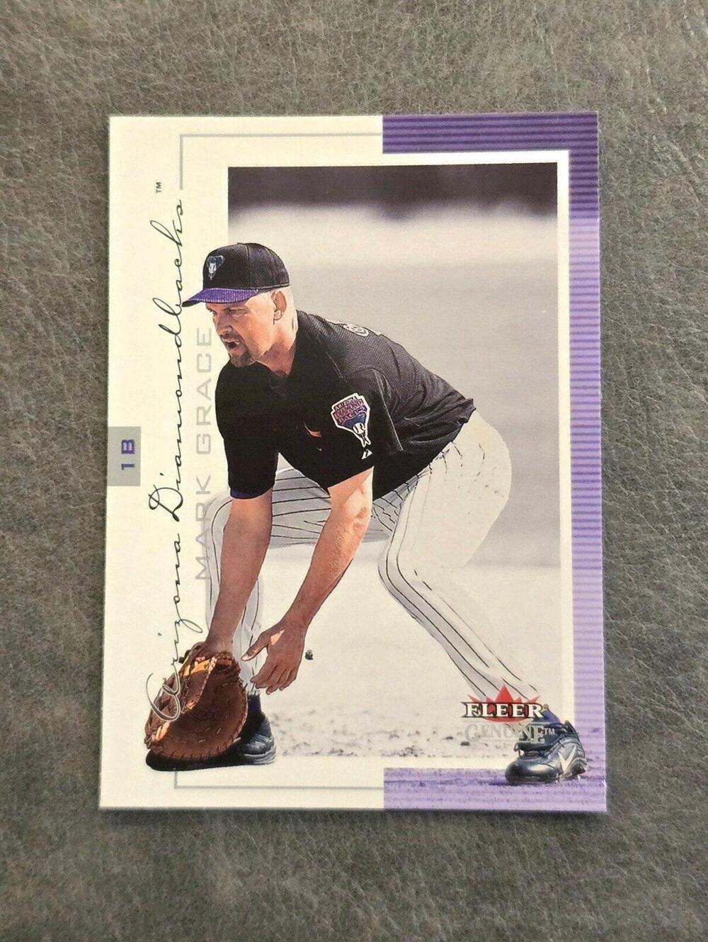 2001 Fleer Genuine #19 Mark Grace Baseball Card
